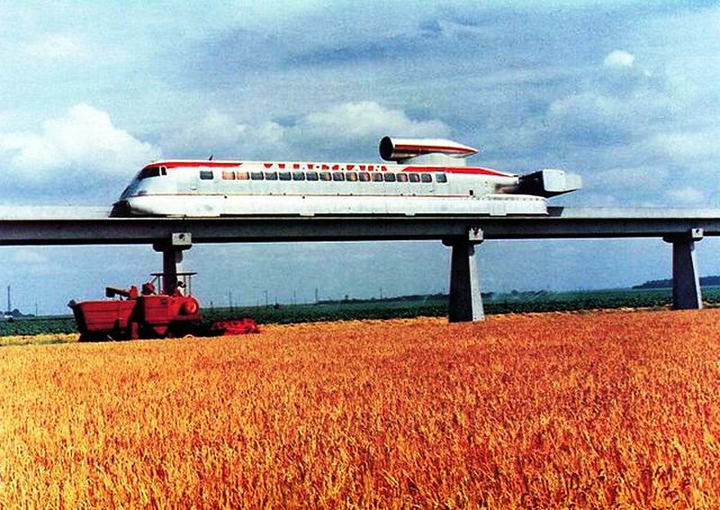 Aérotrain I80-HV on test track