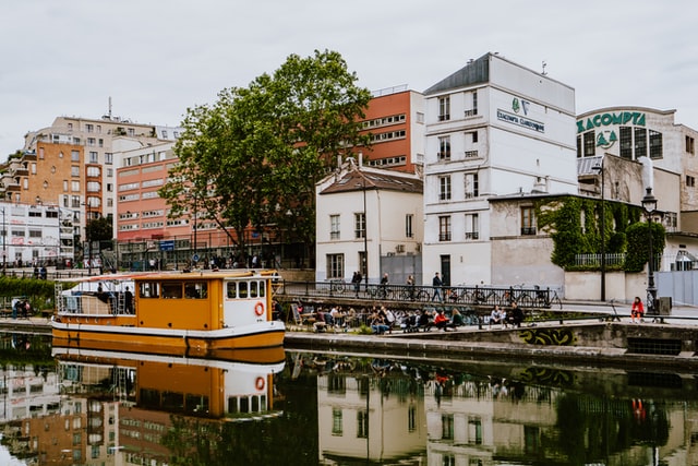 Canal Saint-Martin and Exacompta factory, Paris
