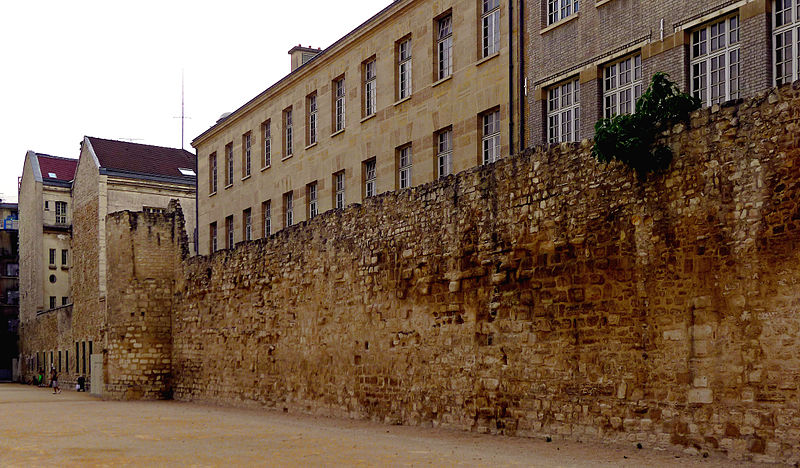 A section of the Philip Augustus wall